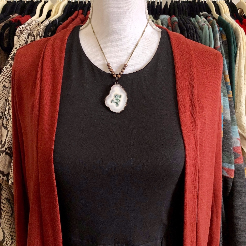 Sunflower Quartz Pendant Necklace